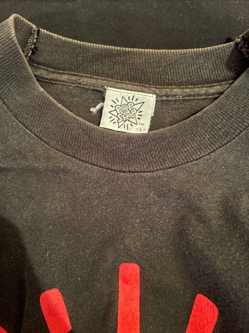 90s POP SHOP キースへリング Tシャツ 黒 L ビンテージ