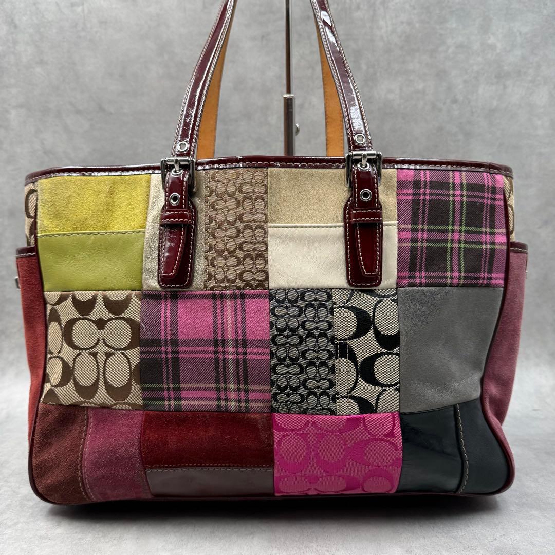 コーチ パッチワーク トートバッグ マルチカラー 1437 - メルカリ