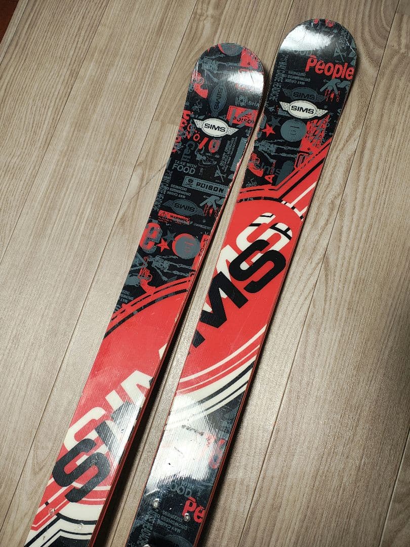 フリースタイル☆】175cm SIMSスキー板♪ ツインチップ！ - メルカリ