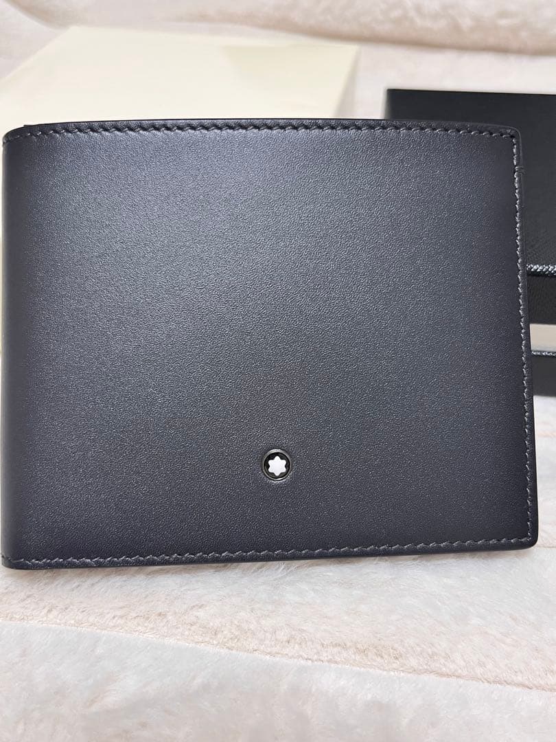 MONTBLANC 二つ折り財布6CC マイスターシュテュック スフマートレザー ウォレット 6cc マイスターシュテュックレザー - レザー - ブラック