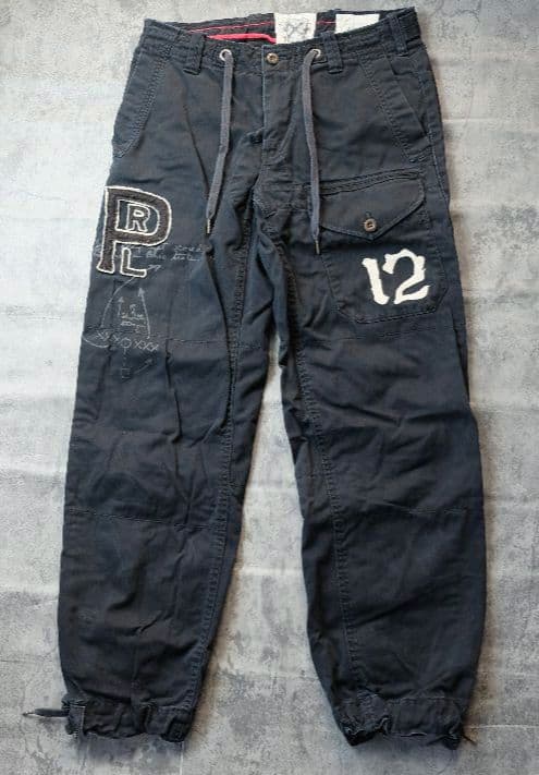 90s【ポロ ラルフローレン】 パラシュート カーゴパンツ ブラック y2k 90s【ポロ ラルフローレン】 パラシュート カーゴパンツ ブラック y2k