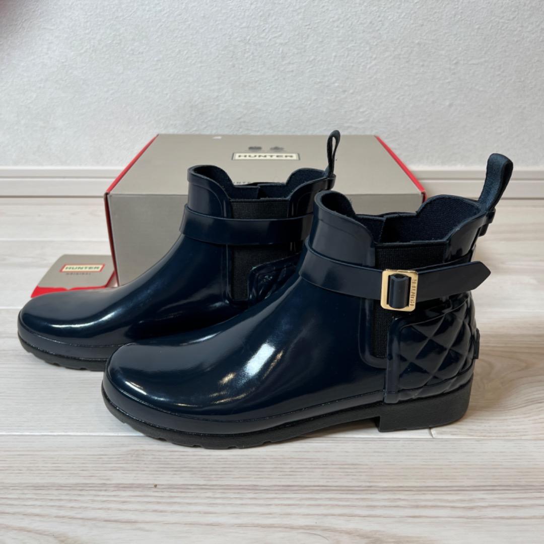 Hunter レインシューズ(ネイビー) HUNTER ネイビー レインシューズ - メルカリ