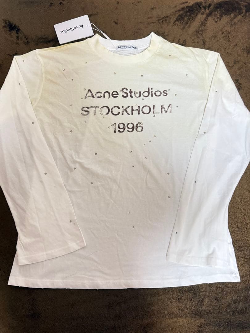 Acne Studios 長袖カットソー 1996 ホワイト S ユニセックス Buy Acne Studios Logo 1996 Long-Sleeve T-Shirt 'White' - CL0197