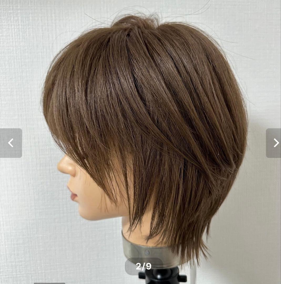 最終お値下げ！百合子ウィッグ】前髪ありボブ/レミー人毛/アッシュ