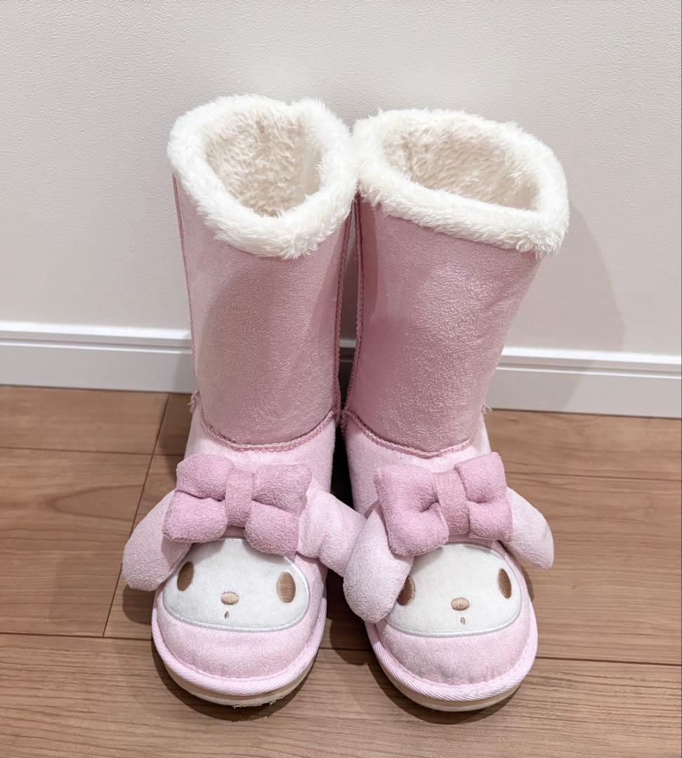 マイメロ ムートン サンリオ 姫ギャル サンリオ Sanrio キッズ ジュニア ムートンブーツ キラキラおやつ
