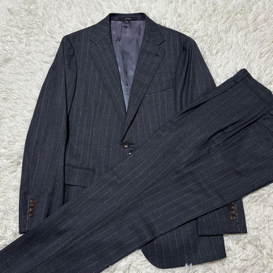 タグ付きARTISAN ストライプ ZIGNONEスーパー120`sスーツ stripesuit2425harrisonsfinecla