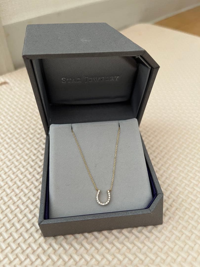 【STAR JEWELRY】K18 馬蹄モチーフ ダイヤモンド ネックレス DIAMOND HORSESHOE NECKLACE(2ZN2455)K18 ネックレス｜スター