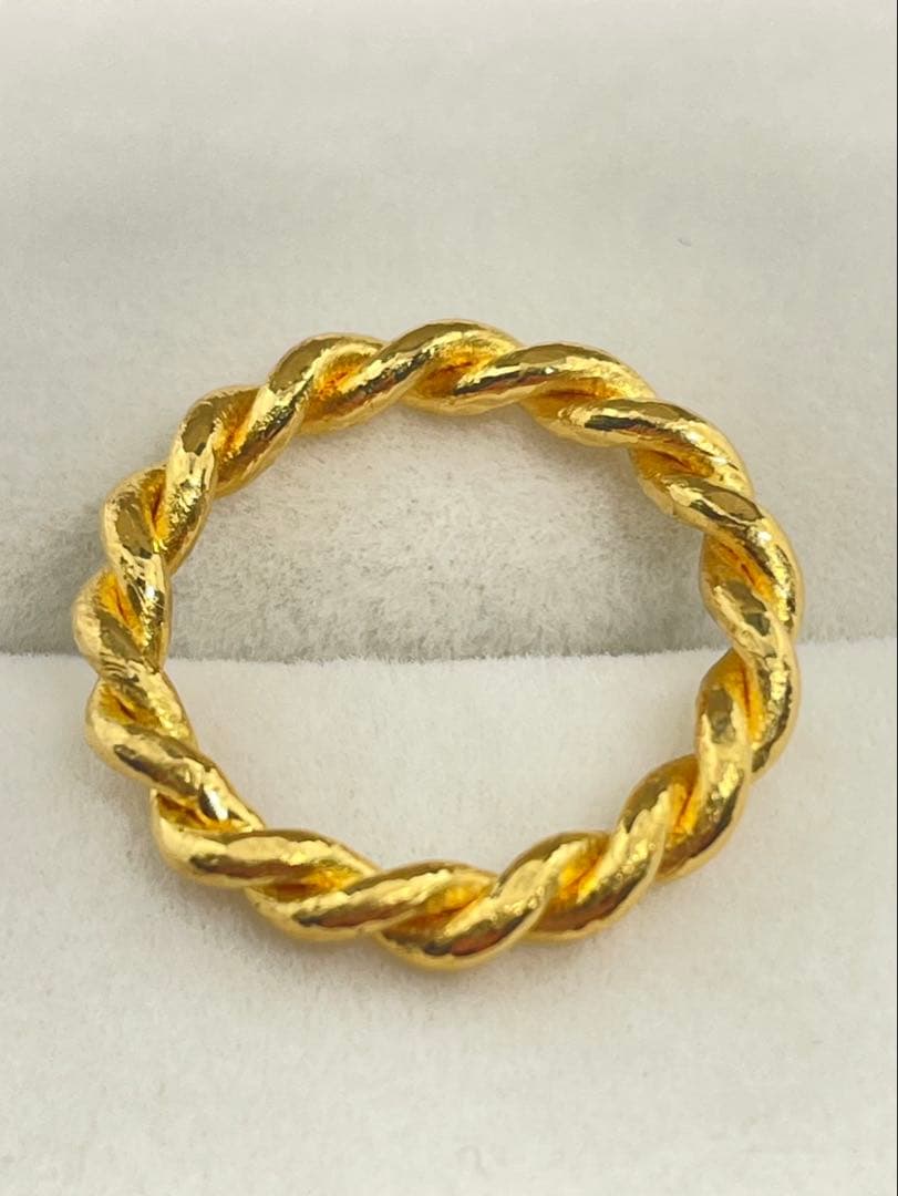 K24 純金 ツイストリング 3.49g指輪 リング ハンドメイド