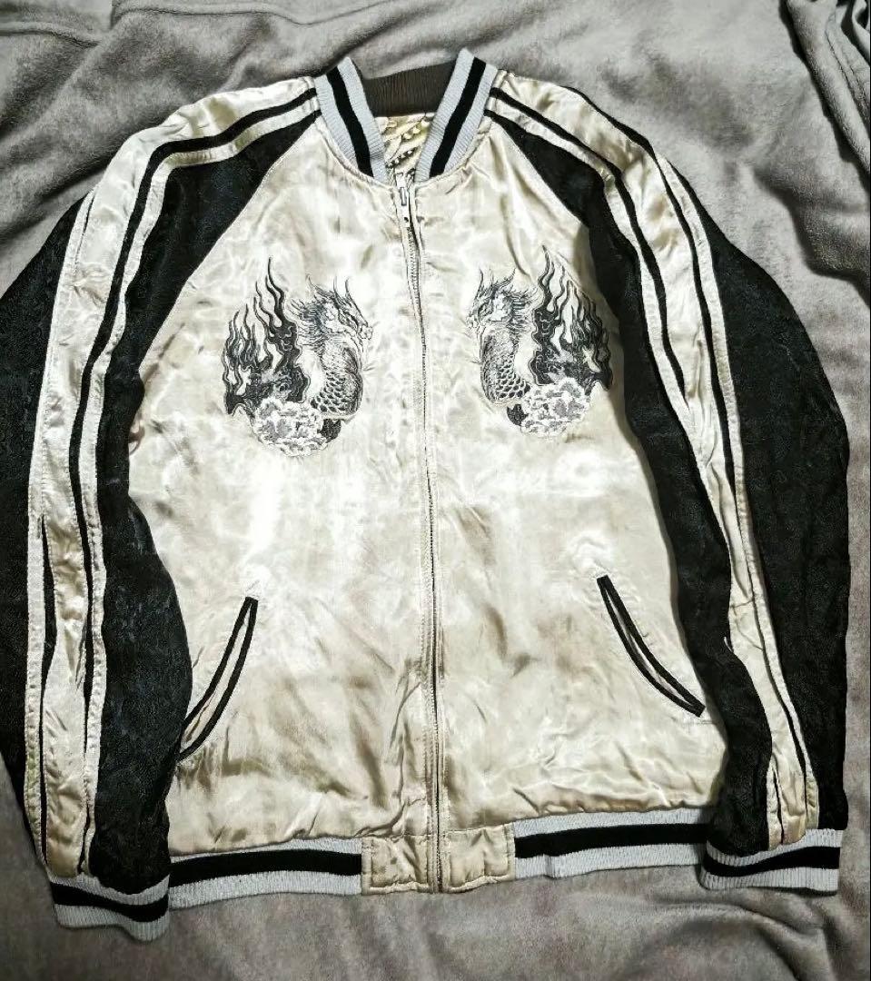 limited 日本限定 SCRIPT スカジャン 孔雀刺繍 100% silk - メルカリ