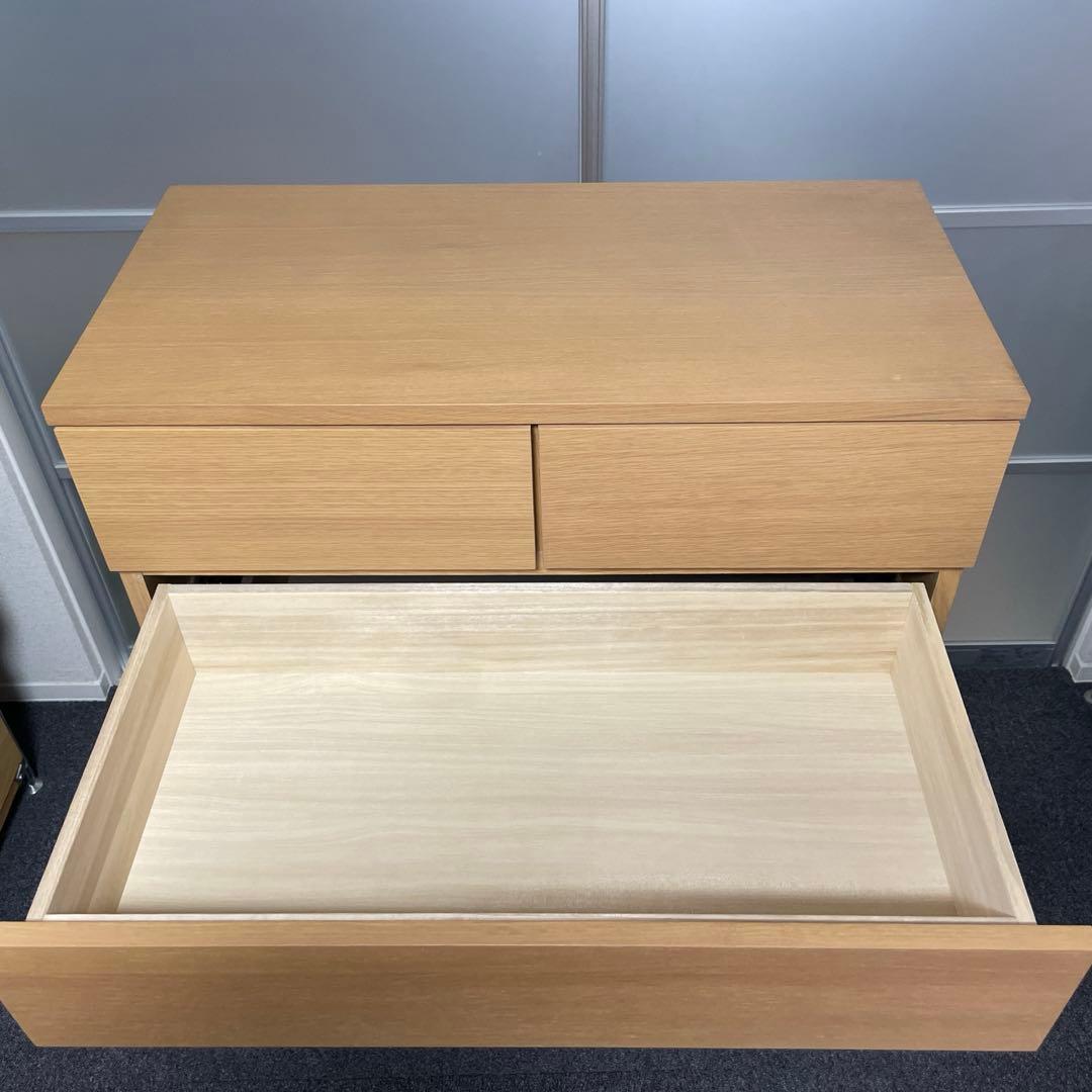 無印良品 オーク材チェスト6段ワイド 廃盤 幅800 mm ② ※商品の説明