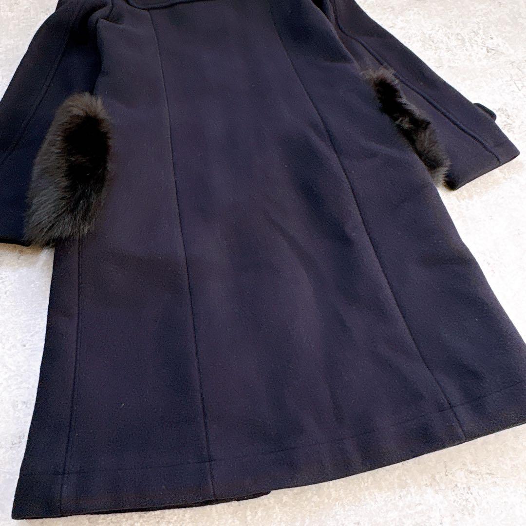 定価18万✨ボーダーズアットバルコニー カシミヤ混ダッフルコート