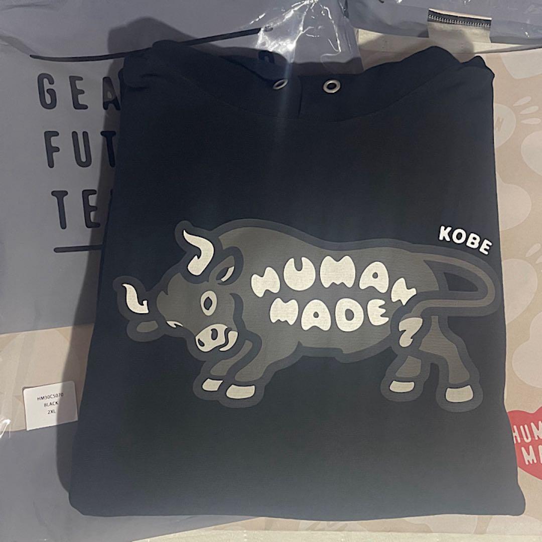 黒 2XL HUMANMADE KOBE限定ANIMAL HOODIE KOBE - メルカリ