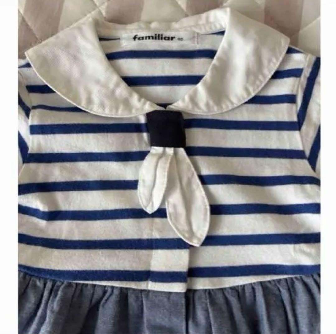 familiar ファミリア セーラー襟 ワンピース 90 - メルカリ