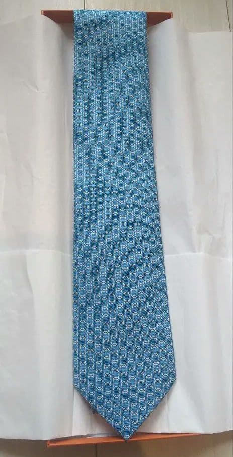 Hermès 幾何学模様 ネクタイ ブルー 新品未使用 - メルカリ