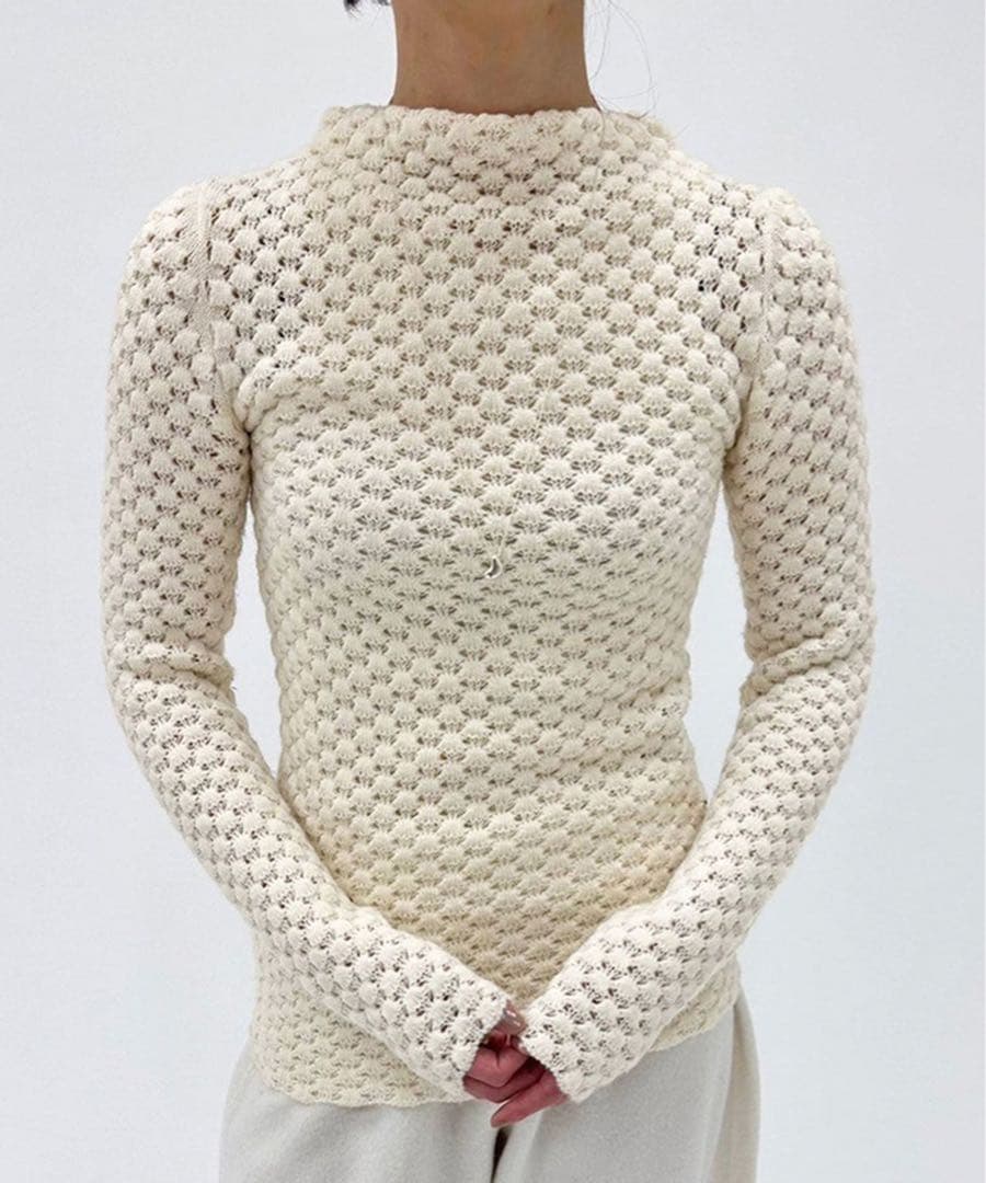 EDIT.FOR LULU ウールクロシェタートルトップス ホワイト - メルカリ