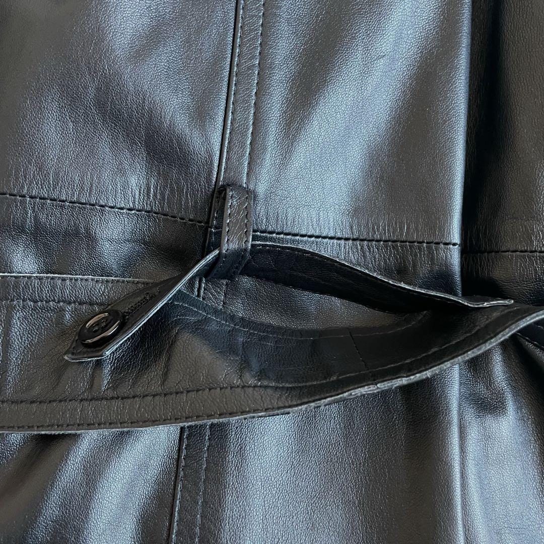 ユキ ベルファム 羊革 ラムレザー トレンチコート ベルトデザイン仕様