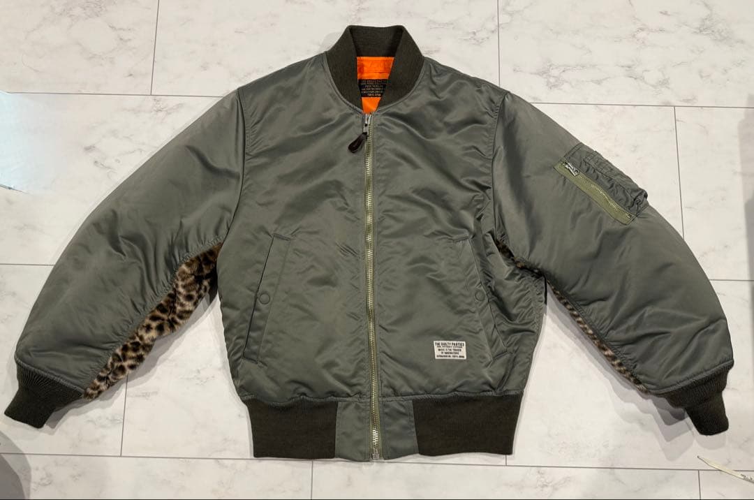 WACKO MARIA MA-1 レオパード WACKO MARIA/MA-1 FLIGHT JACKET（BLACK）［MA-1フライトJKT-24秋冬