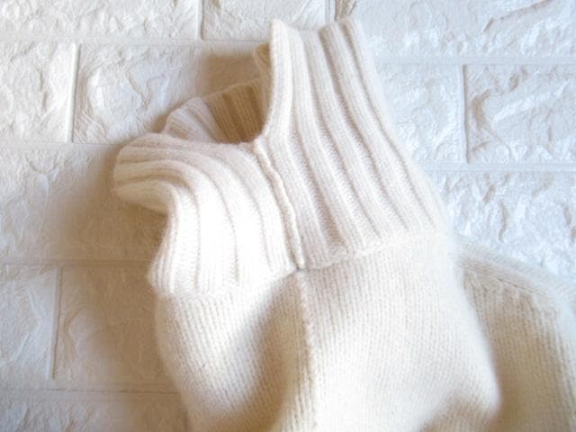 トゥモローランド マカフィー 上質 カシミヤ ウール ハイネック ニット 白