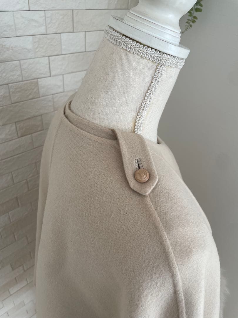 DRAWER ドゥロワー ⭐️ウールリバーシブルファーケープ コート2022AW