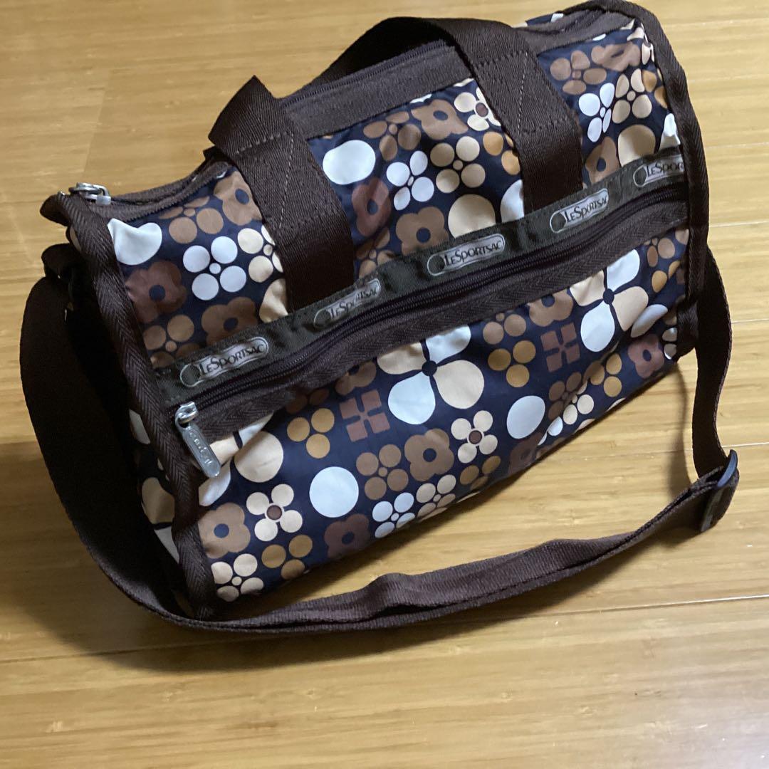 レスポートサック 鍵付き ボストンバッグ 2WAY ショルダー ブラウン