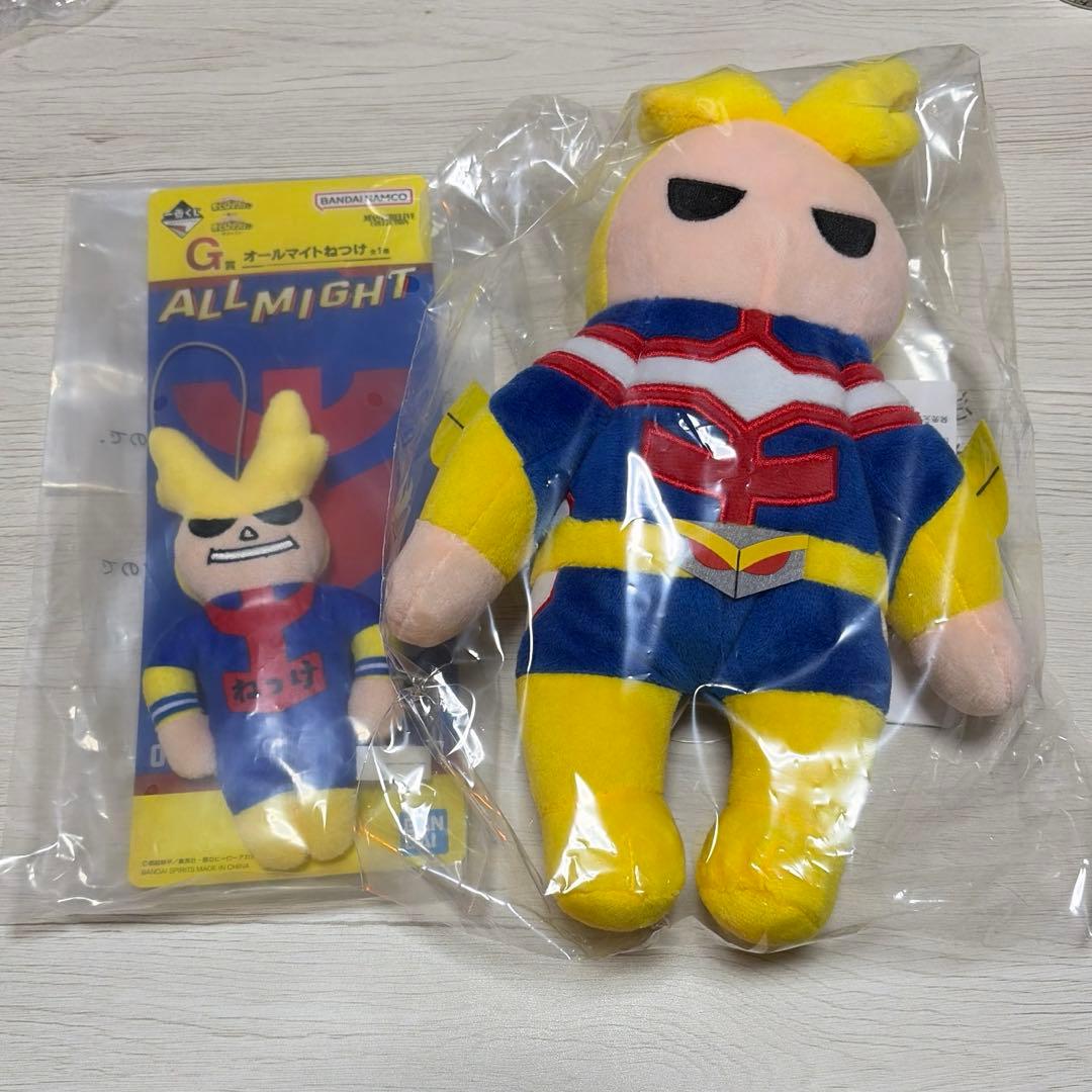 一番くじヒロアカ G賞 オールマイトねつけ E賞 オールマイトサウンド