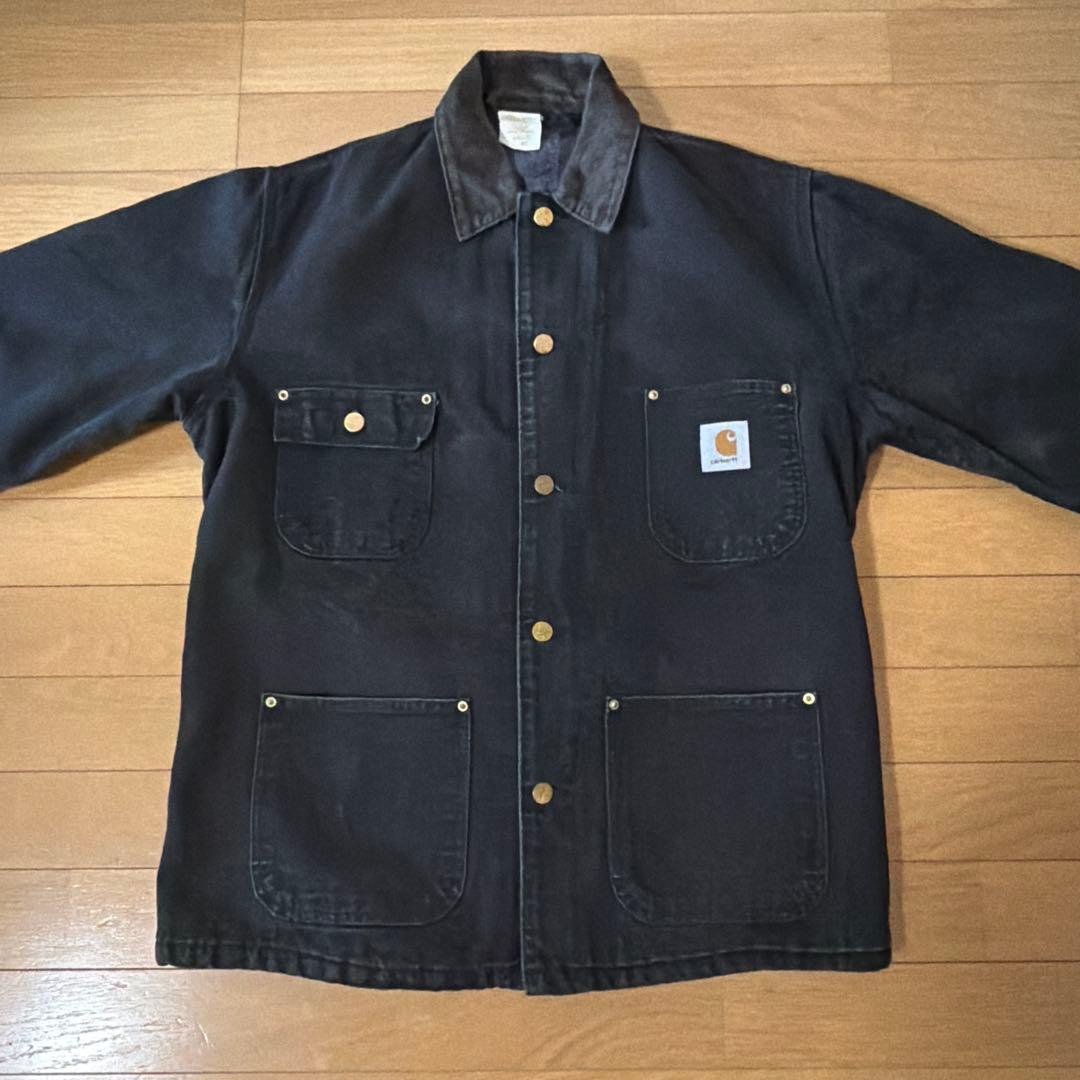 90s USA製 カーハート チョアコート フェード ブラック CB105 40 USA製 90s カーハート ミシガンチョアコート CB105 40 BLK - メルカリ