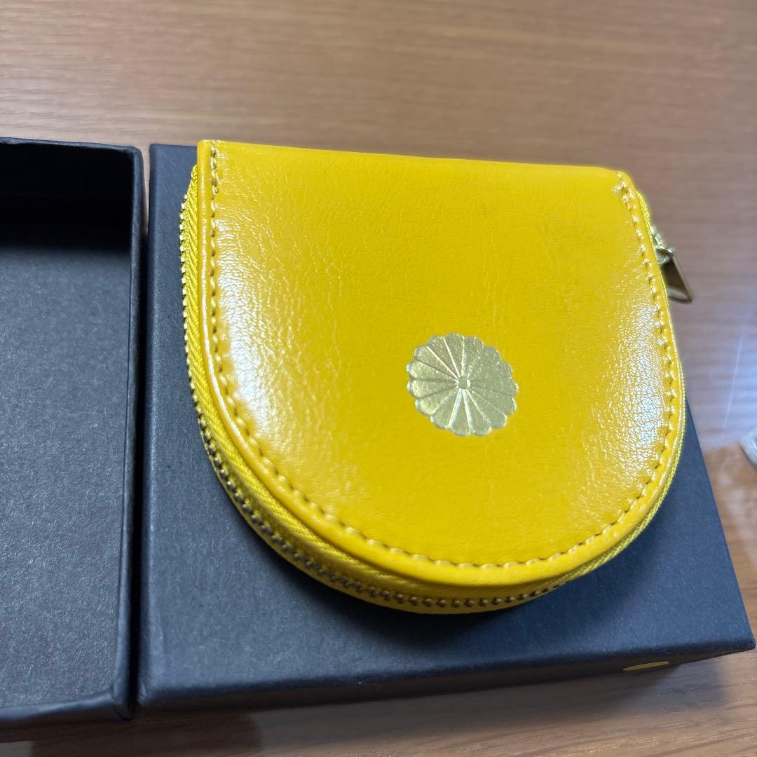 皇居】コインケース 小銭入れ 財布 黄色 - メルカリ