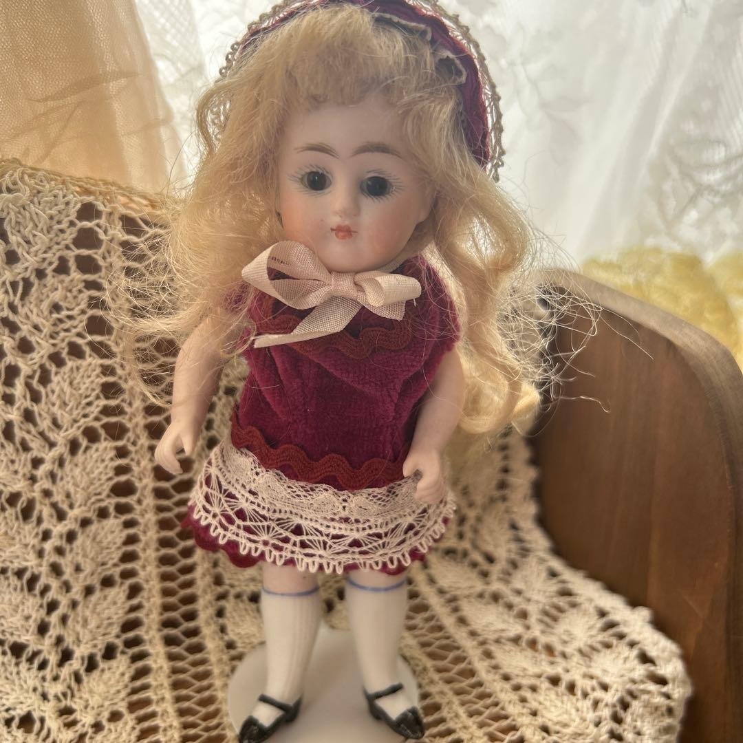 アンティークオールビスク 14センチ ミニョネット オールビスクドール h11cm ドイツ アンティーク 0502029