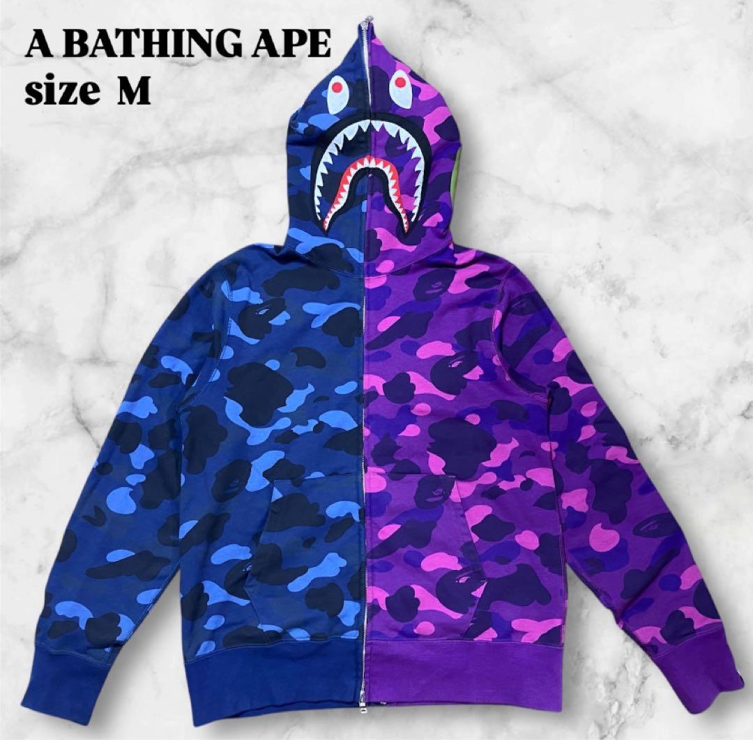 専用 A BATHING APE アベイシングエイプ シャークパーカー M - メルカリ