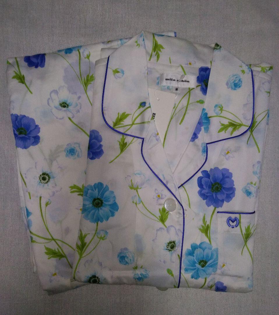 新品タグ付き☆ミラショーン　パジャマ上下　コットン綿サテン　Mサイズ　花柄ブルー 楽天市場】【mila schon】ミラ・ショーン サテン 花柄プリント