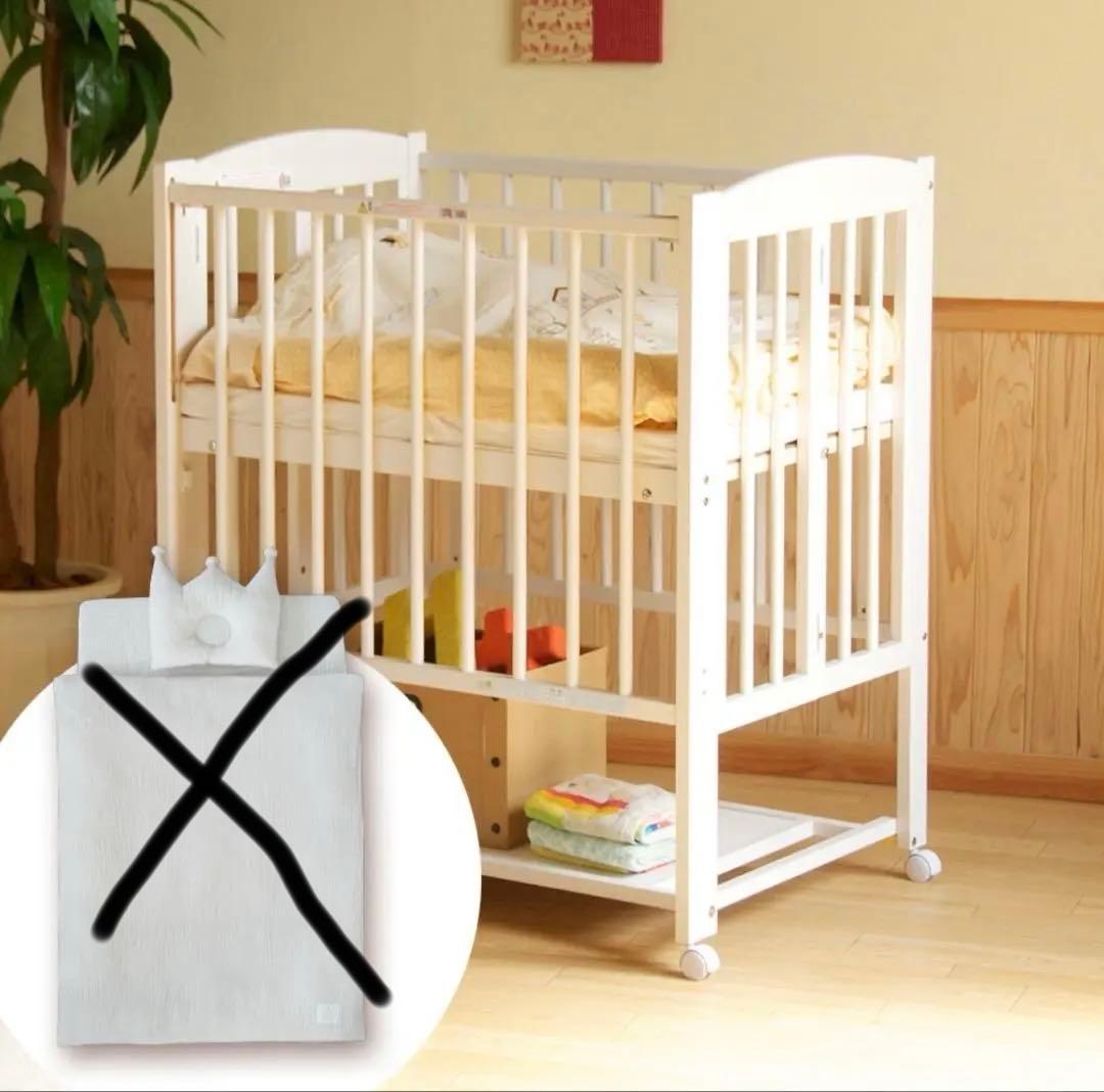 【美品】石崎家具　ミニワンタッチハイベッドプチ　折りたたみベビーベッド　ホワイト Amazon.co.jp: 日本製ベビーベッド「ミニ ワンタッチハイベッド プチ