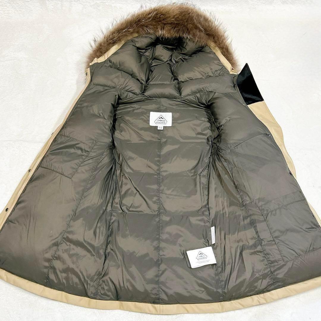 ピレネックス ボルドー ダウンジャケット ファー 38 ベージュ - メルカリ