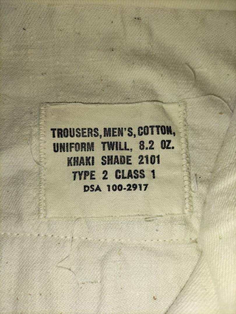 60s USMC（米海兵隊）カーキ・チノパンツ アルミジップ W33表記 - メルカリ