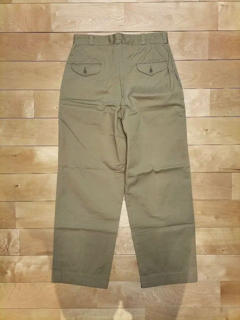 60s USMC（米海兵隊）カーキ・チノパンツ アルミジップ W33表記 - メルカリ