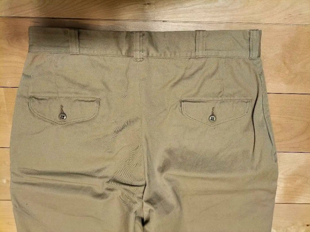60s USMC（米海兵隊）カーキ・チノパンツ アルミジップ W33表記 - メルカリ