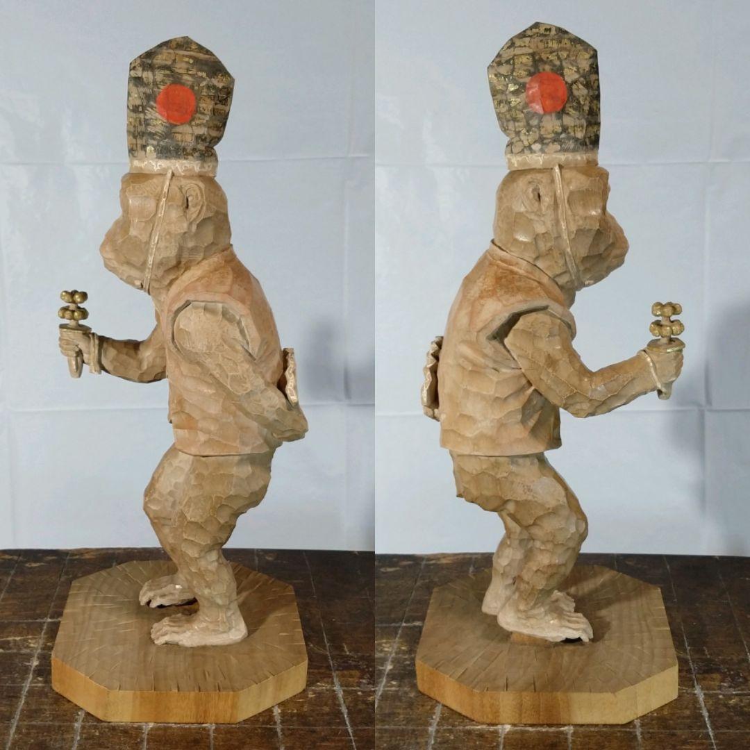 松浦良 作 三番叟 /木彫 共箱 能楽 猿 - メルカリ