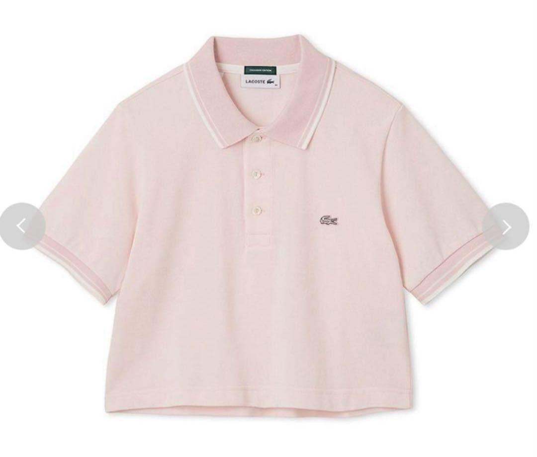 LACOSTE for SNIDEL クロップド丈ポロシャツ ピンク - メルカリ