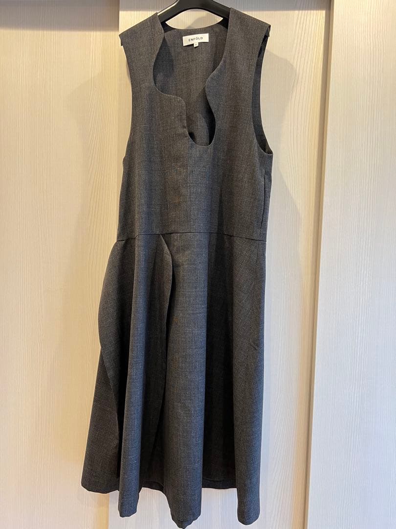 エンフォルド ラウンドネックジャンパースカート グレーチェック