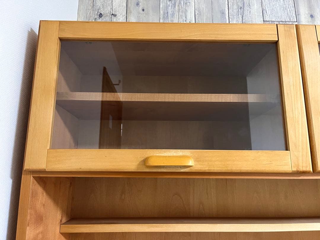 モモナチュラル 食器棚 カップボード VIU-01+VIL-52