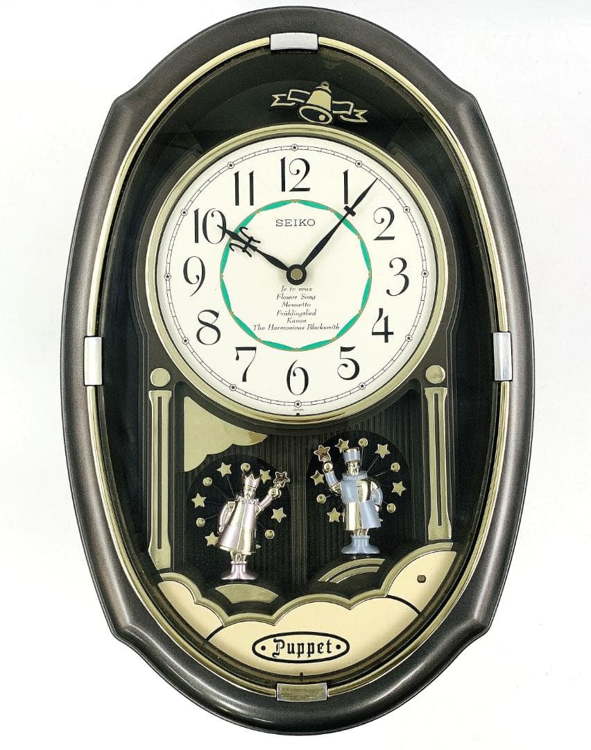 SEIKO puppet 1994年製 掛時計 からくり時計【動作品 音難あり