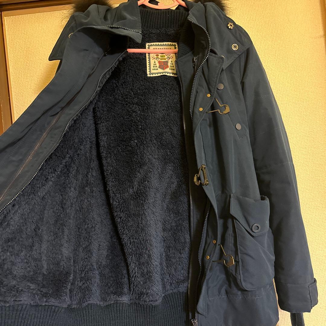 ネイビー ファー付きモッズコート N3B ハーフコート - メルカリ