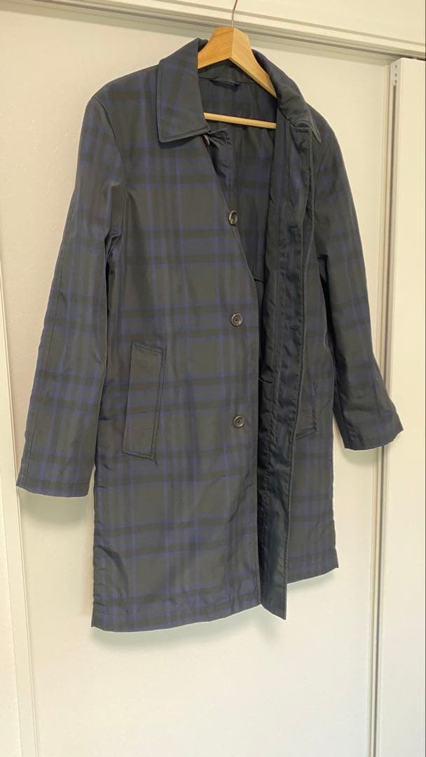 ダンヒル LONDON イタリア製 チェック柄ステンカラーコート XSS - メルカリ