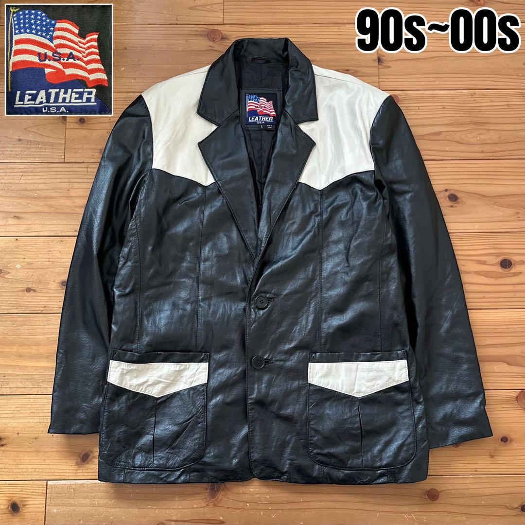 希少 90s~00s 2トーン 切り替え レザー スポーツジャケット カーコート 楽天市場】・レザー カーコート・（メンズファッション）の通販