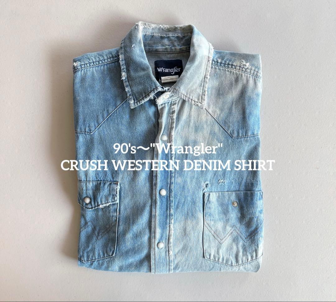 90's〜\"Wrangler\"CRUSH WESTERN DENIM SHIRT 1545818661?v=1
