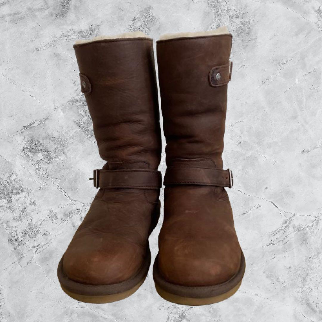 UGG オーストラリア ケンジントン ムートンブーツ ブラウン 24 - メルカリ