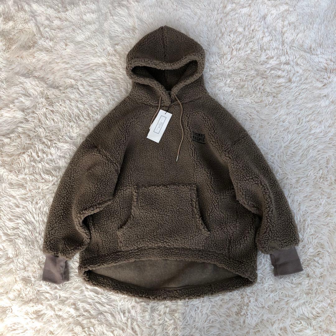 トーマスマグパイ イントキシック ボアフリースパーカー グレージュ