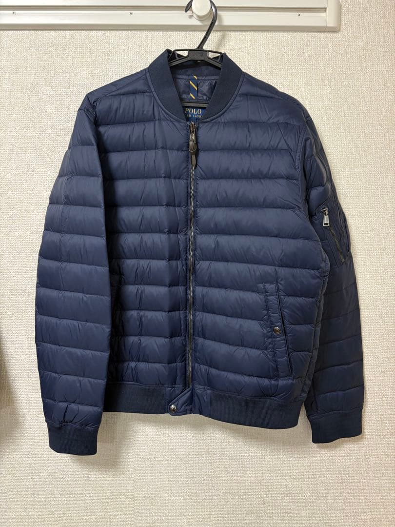 POLO ラルフローレンネイビー キルティングジャケット MA-1メンズ M