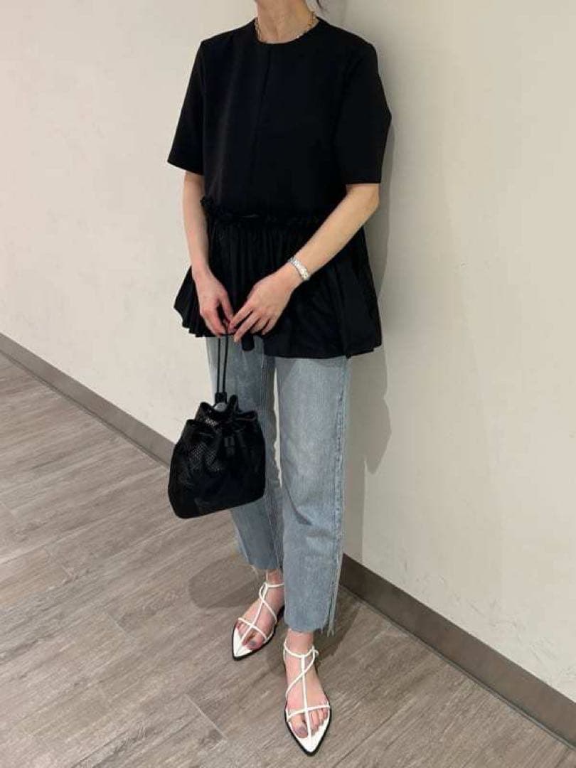 《新品タグ付き》ミラオーウェン ドッキングペプラムトップス