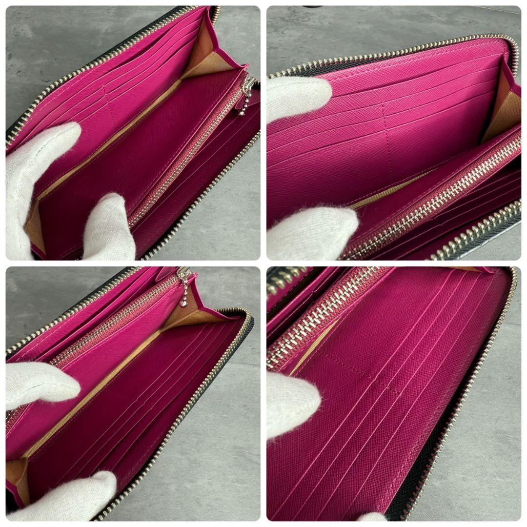 ☆極美品☆A.D.M.J. クロコ型押し THE Bee ラウンドジップ 長財布