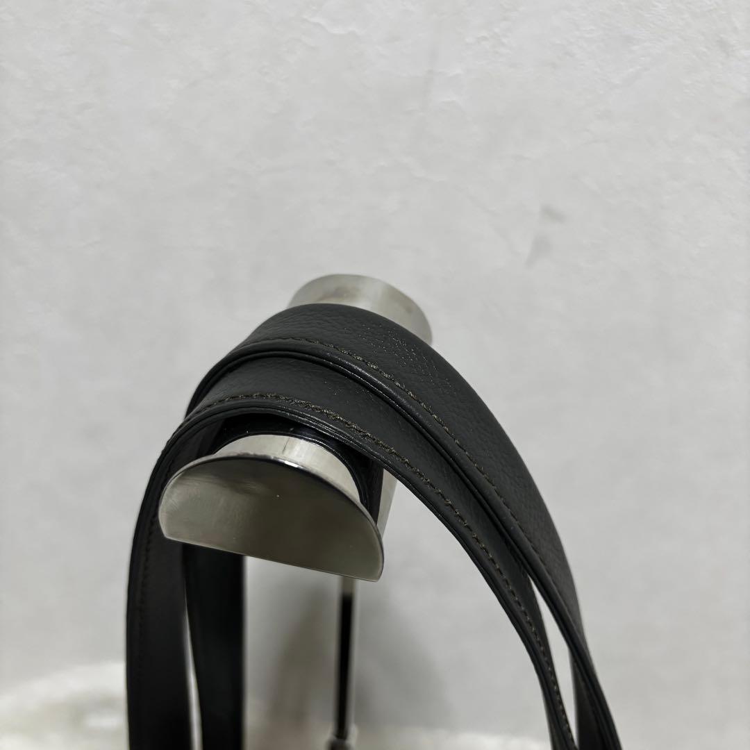 未使用級】ビジネスレザーファクトリー トートバッグ グレー レザー